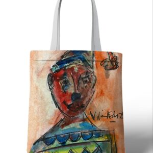 painted cotton variant - 2 - canvas bag for women
